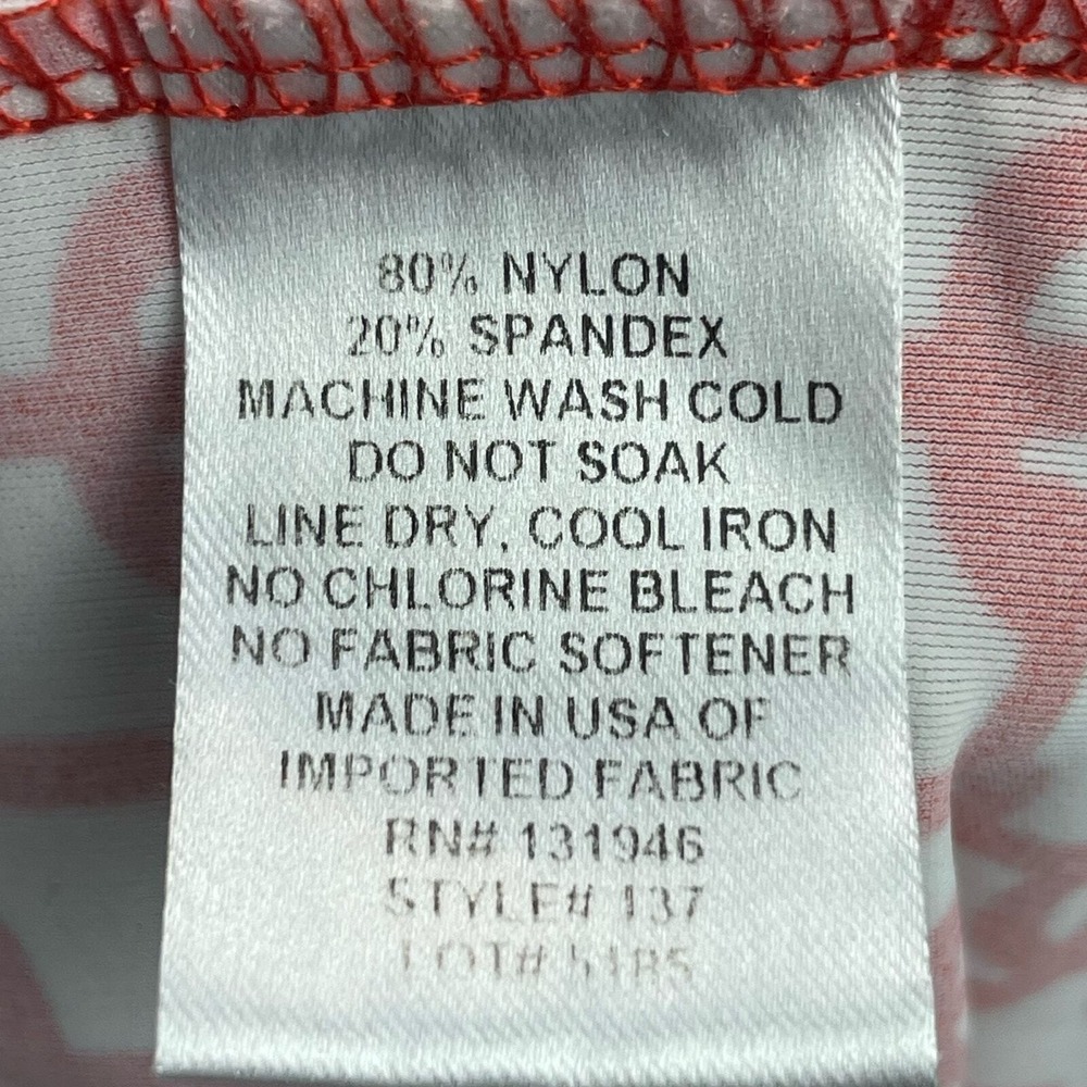 Jude Connally Dress S Red White Chain Link Sleeveless Pockets Coastal Resort - Picture 8 of 9